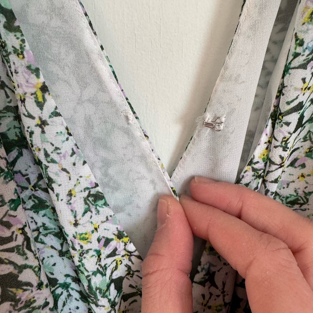 Sleeveless V-Neck Green Floral Maxi Dress - Picture 8 of 12